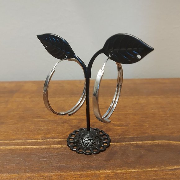 Calvin Klein Stainless Steel Hoop Earrings - Picture 1 of 8